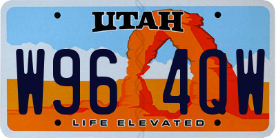 UT license plate W964QW