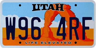 UT license plate W964RF
