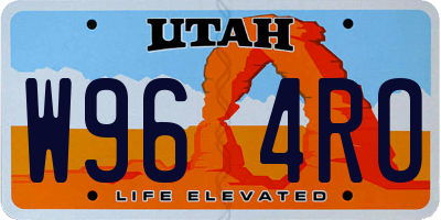 UT license plate W964RO