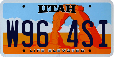 UT license plate W964SI