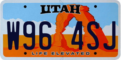 UT license plate W964SJ