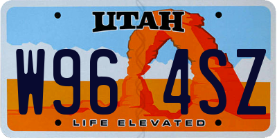 UT license plate W964SZ