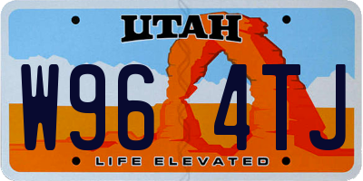 UT license plate W964TJ
