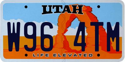 UT license plate W964TM