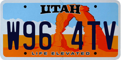 UT license plate W964TV
