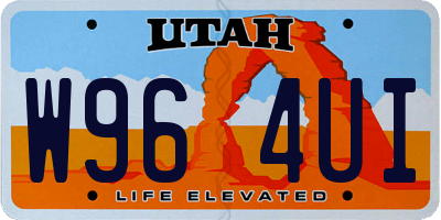 UT license plate W964UI