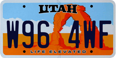 UT license plate W964WF