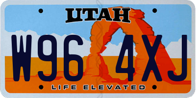 UT license plate W964XJ