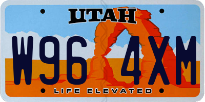 UT license plate W964XM