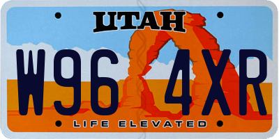 UT license plate W964XR