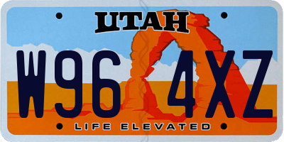 UT license plate W964XZ