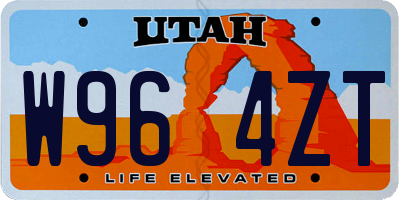 UT license plate W964ZT