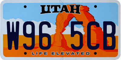 UT license plate W965CB