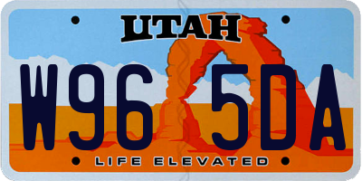 UT license plate W965DA
