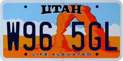 UT license plate W965GL