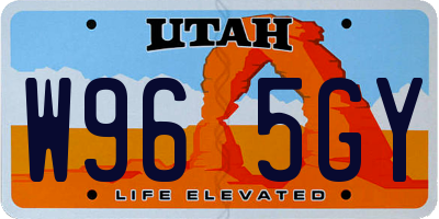 UT license plate W965GY