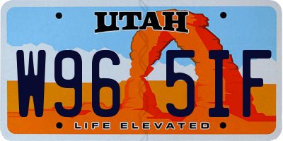UT license plate W965IF