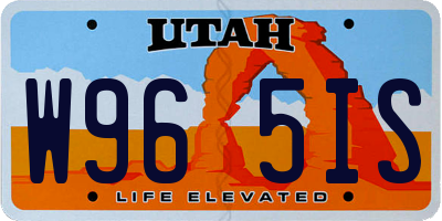 UT license plate W965IS