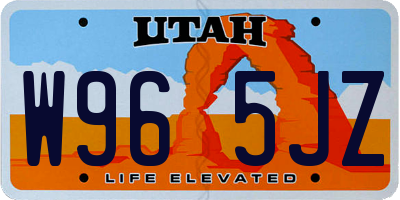 UT license plate W965JZ