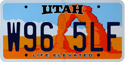 UT license plate W965LF