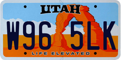 UT license plate W965LK