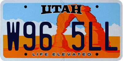 UT license plate W965LL