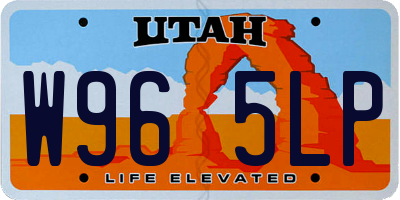 UT license plate W965LP