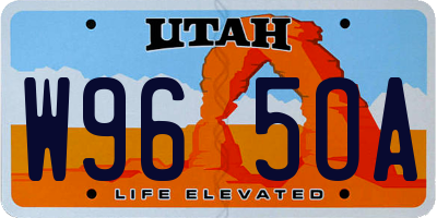 UT license plate W965OA