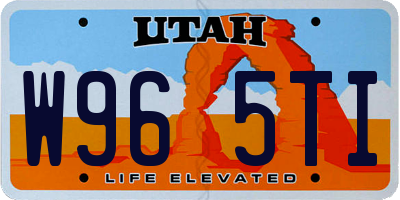 UT license plate W965TI