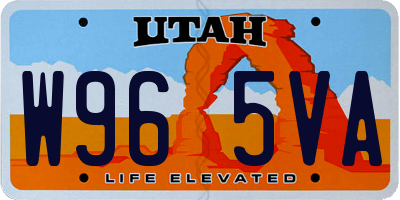 UT license plate W965VA