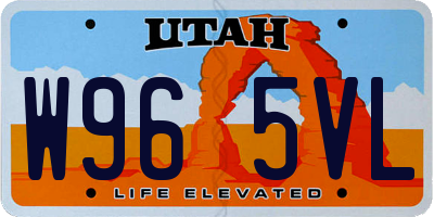 UT license plate W965VL