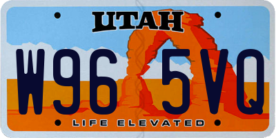 UT license plate W965VQ