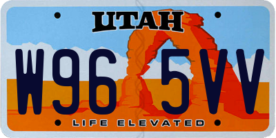 UT license plate W965VV