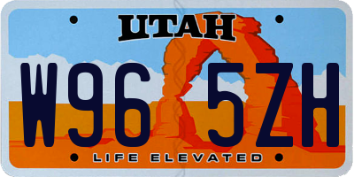 UT license plate W965ZH