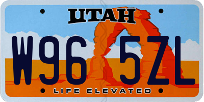 UT license plate W965ZL