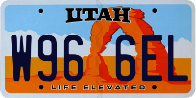 UT license plate W966EL