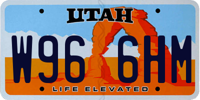 UT license plate W966HM