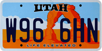 UT license plate W966HN