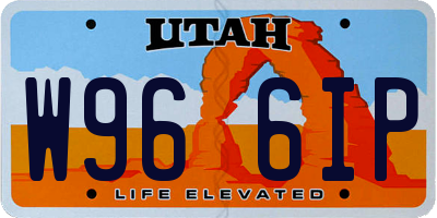UT license plate W966IP