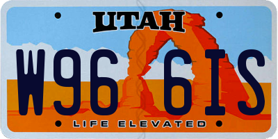 UT license plate W966IS