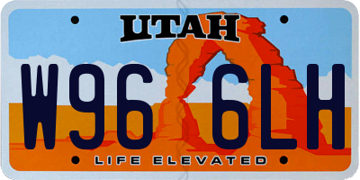 UT license plate W966LH
