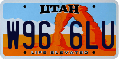 UT license plate W966LU