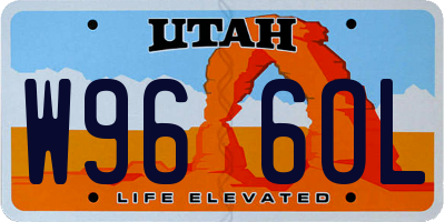 UT license plate W966OL