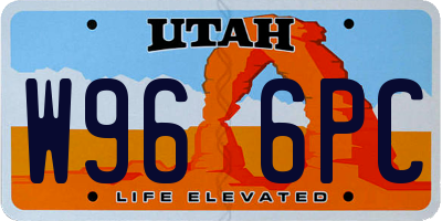UT license plate W966PC