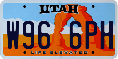 UT license plate W966PH