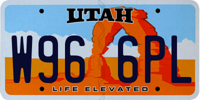 UT license plate W966PL
