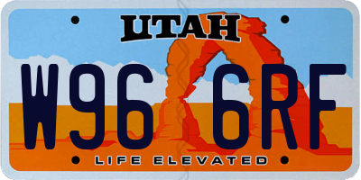 UT license plate W966RF
