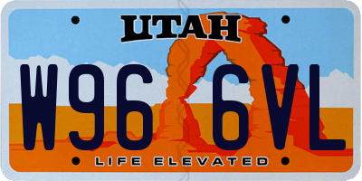UT license plate W966VL