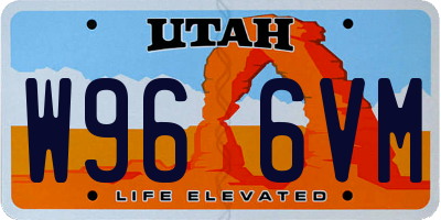 UT license plate W966VM