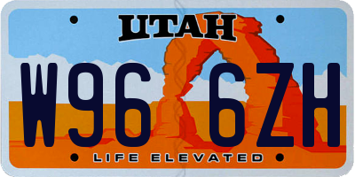 UT license plate W966ZH